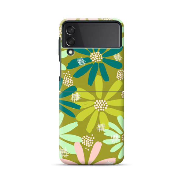 Vibrant Floral Daisy Pattern Samsung Galaxy Z Flip 3 (5G) Hard Case