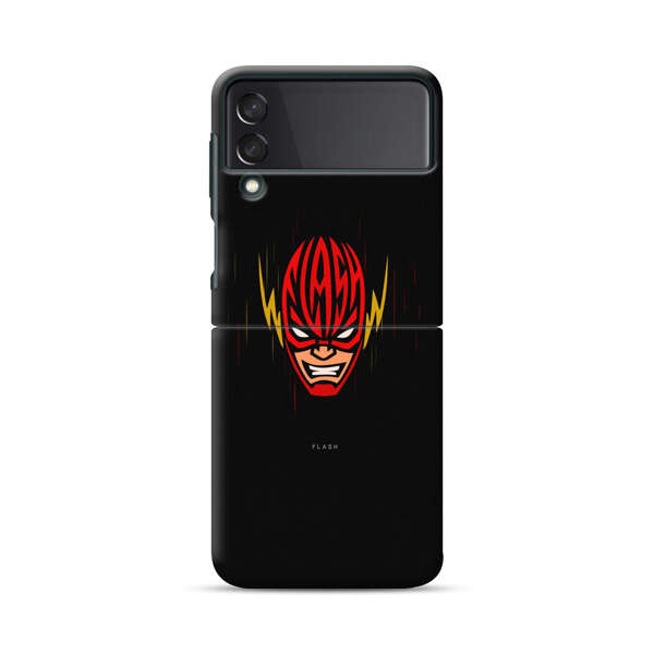 Vibrant Superhero Face with Lightning Bolts Samsung Galaxy Z Flip 3 (5G) Hard Case