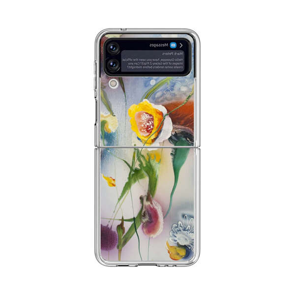 Abstract Colorful Flowers Samsung Galaxy Z Flip 4 Case