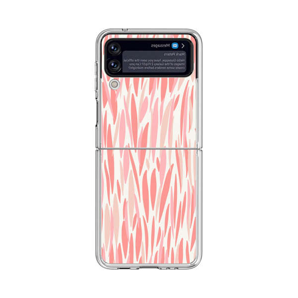 Abstract Coral Wavy Lines Pattern Samsung Galaxy Z Flip 4 Case