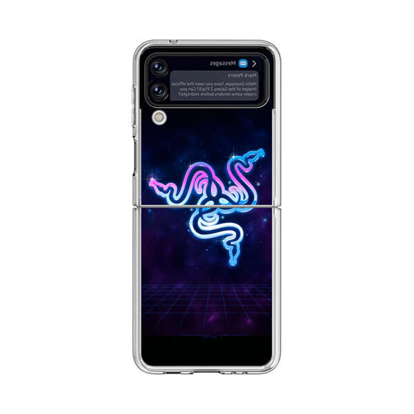 Glowing Neon Triple Snake Samsung Galaxy Z Flip 4 Case