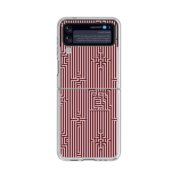Intricate Geometric Striped Pattern Samsung Galaxy Z Flip 4 Case