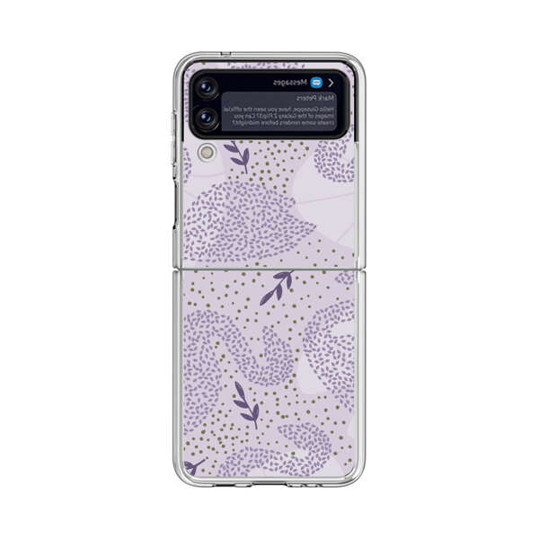 Lavender Swan Pattern Samsung Galaxy Z Flip 4 Case