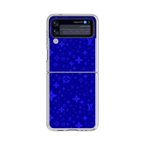 Luxury Blue Designer Pattern Samsung Galaxy Z Flip 4 Case