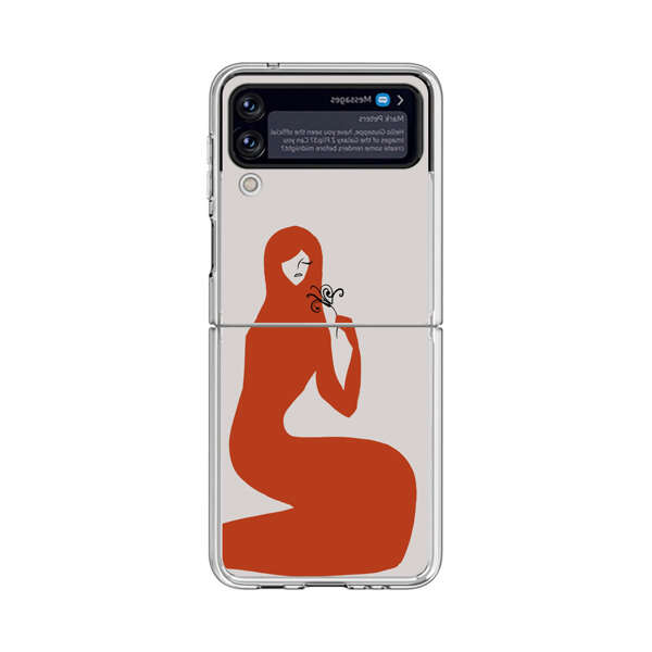 Minimalist Abstract Woman Silhouette Samsung Galaxy Z Flip 4 Case