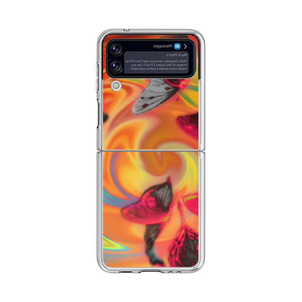 Psychedelic Butterflies Swirl Samsung Galaxy Z Flip 4 Case