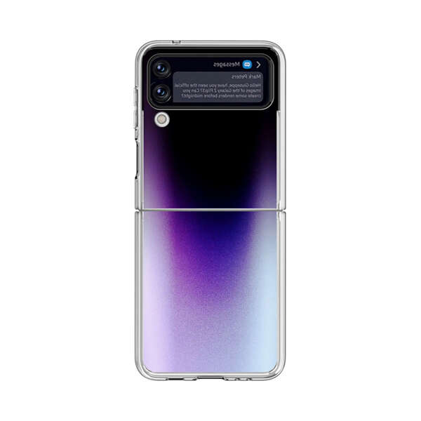 Purple Blue Gradient Flame Samsung Galaxy Z Flip 4 Case