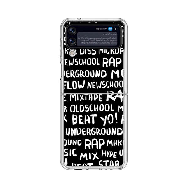 Rap Hip Hop Words Collage Samsung Galaxy Z Flip 4 Case