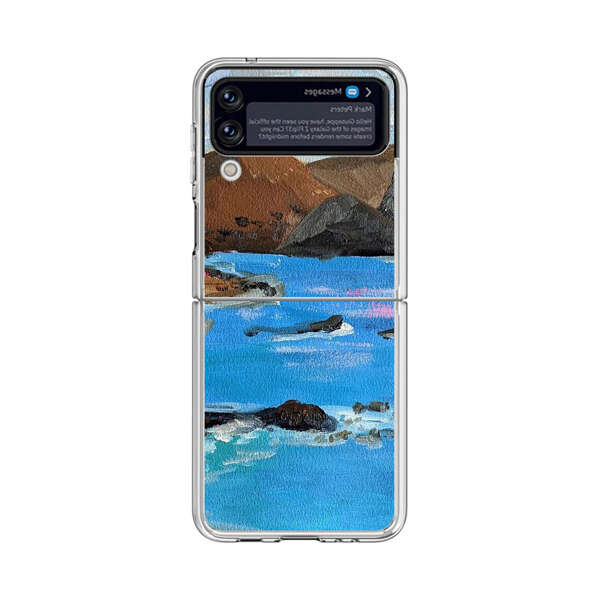 Rocky Coastline Ocean Painting Samsung Galaxy Z Flip 4 Case