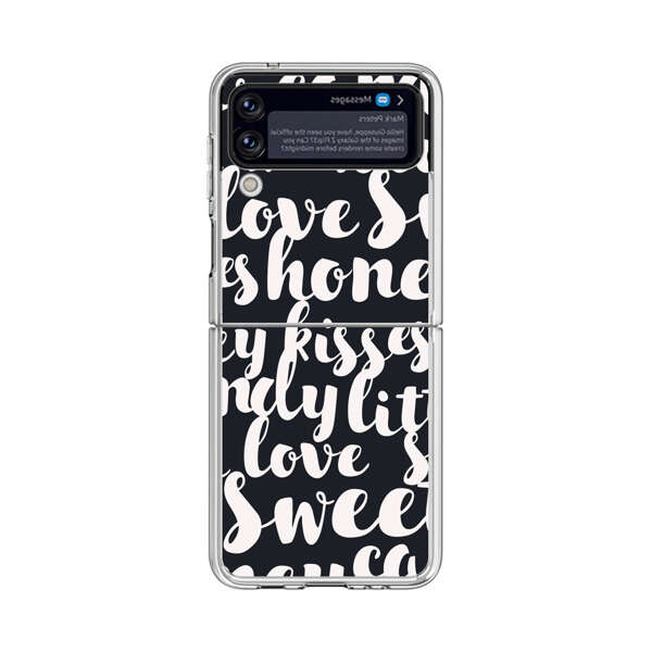 Sweet Honey Kisses Love Sugar Candy Pattern Samsung Galaxy Z Flip 4 Case