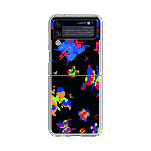 Vibrant Abstract Butterflies and Floral Splashes Samsung Galaxy Z Flip 4 Case