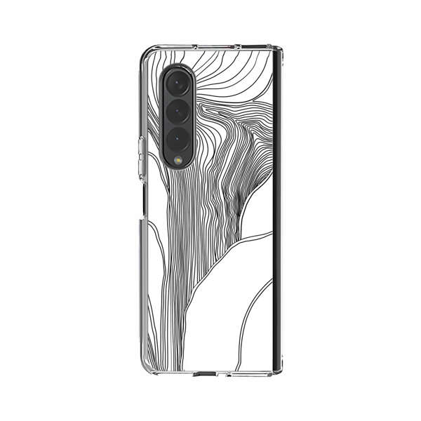 Abstract Line Art Design Samsung Galaxy Z Fold 3 (5G) Case