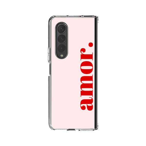 Amor Love Bold Red Text Samsung Galaxy Z Fold 3 (5G) Case