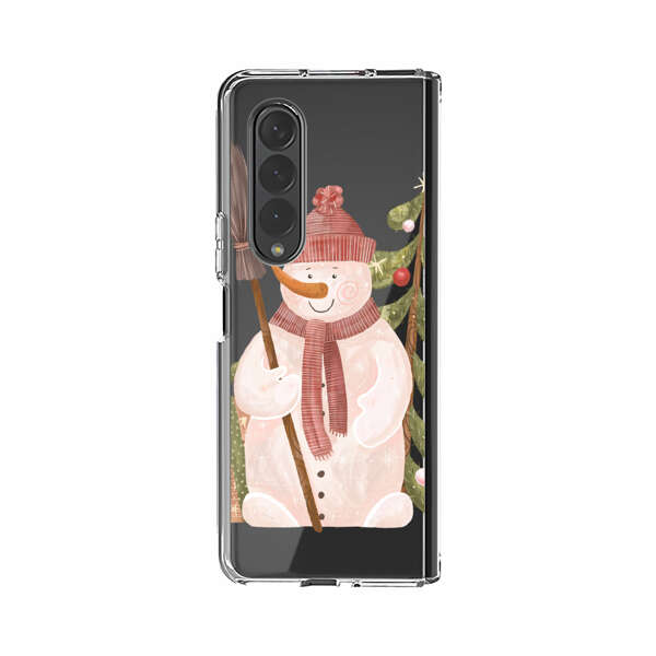 Charming Winter Snowman Illustration Samsung Galaxy Z Fold 3 (5G) Case