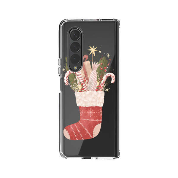Christmas Stocking with Gifts and Candy Canes Samsung Galaxy Z Fold 3 (5G) Case