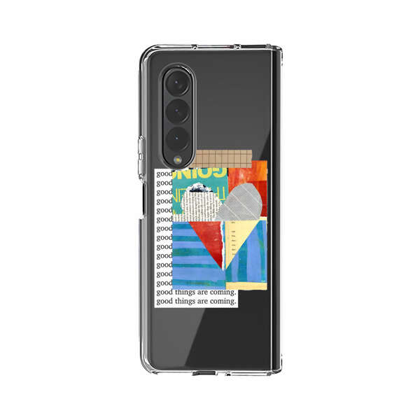 Colorful Abstract Collage with Geometric Shapes Samsung Galaxy Z Fold 3 (5G) Case