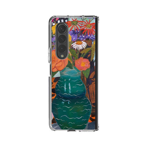 Colorful Still Life with Flower Vases and Shell Samsung Galaxy Z Fold 3 (5G) Case