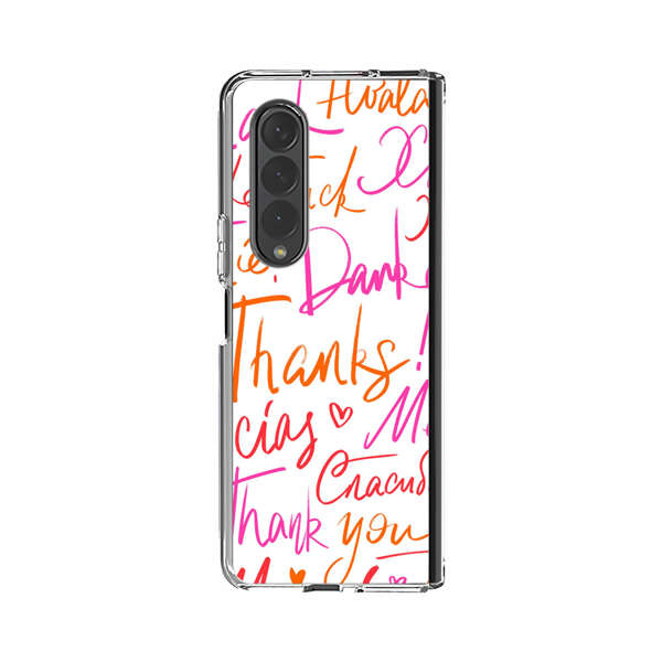 Colorful Thank You Multilingual Pattern Samsung Galaxy Z Fold 3 (5G) Case