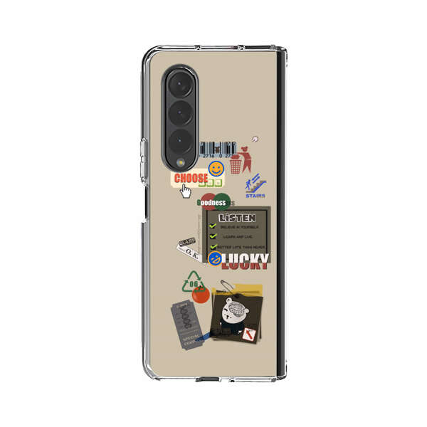 Creative Collage of Motivational Elements Samsung Galaxy Z Fold 3 (5G) Case
