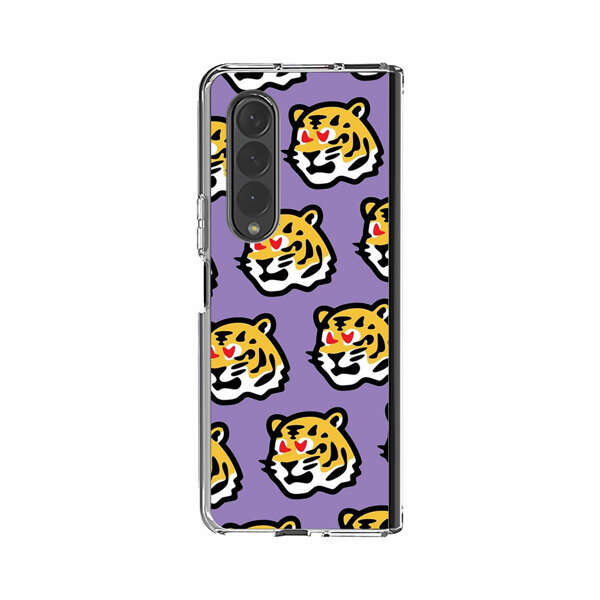 Cute Tiger with Heart Eyes Pattern Samsung Galaxy Z Fold 3 (5G) Case