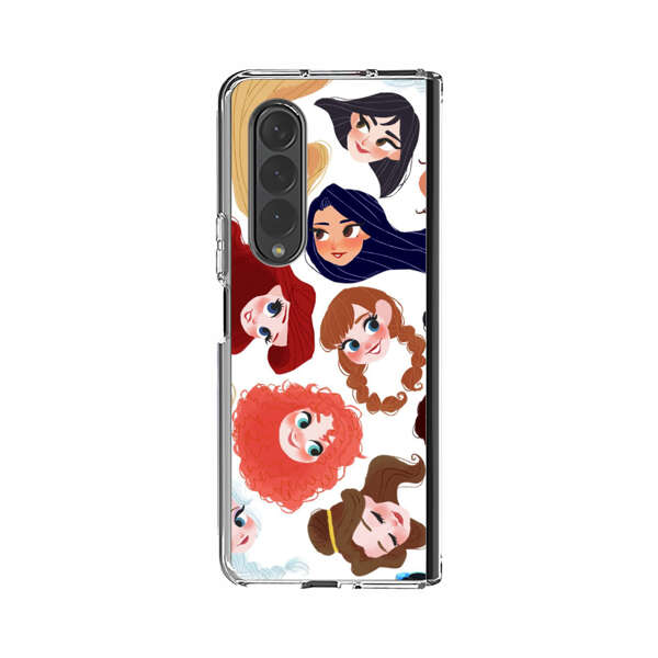 Diverse Animated Girl Faces Samsung Galaxy Z Fold 3 (5G) Case