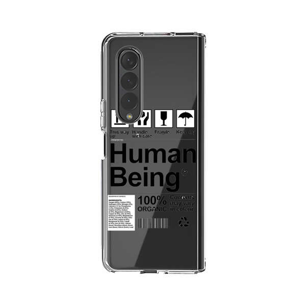 Human Being Fragile Label Design Samsung Galaxy Z Fold 3 (5G) Case