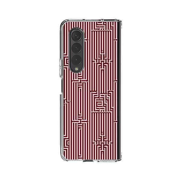Intricate Geometric Striped Pattern Samsung Galaxy Z Fold 3 (5G) Case