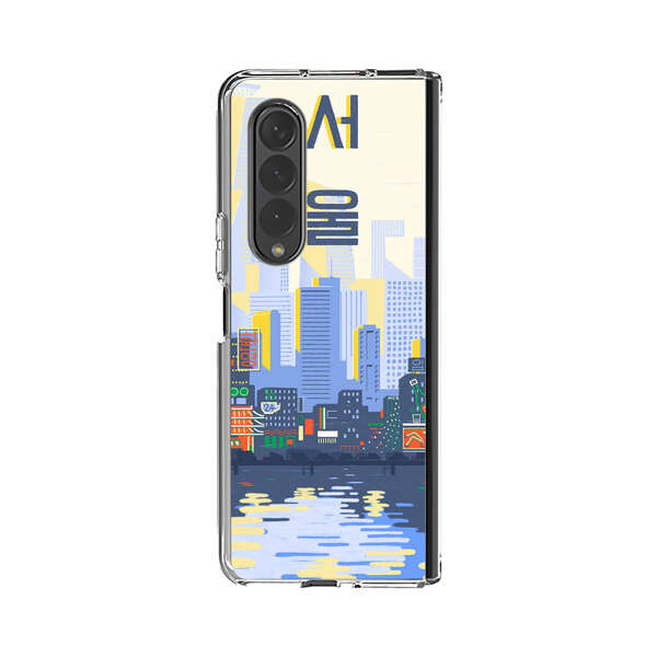 Modern City Skyline Reflection Samsung Galaxy Z Fold 3 (5G) Case