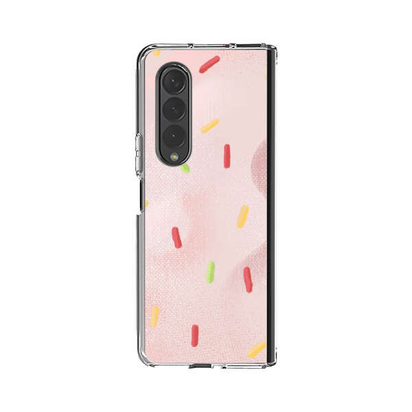 Pastel Pink Sprinkles Pattern Samsung Galaxy Z Fold 3 (5G) Case