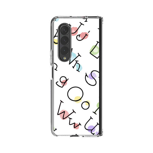 Playful Alphabet Pattern with Colorful Letters Samsung Galaxy Z Fold 3 (5G) Case