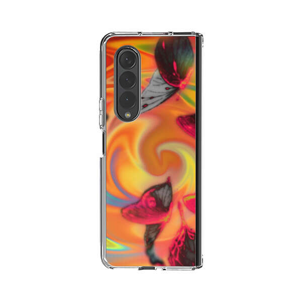 Psychedelic Butterflies Swirl Samsung Galaxy Z Fold 3 (5G) Case