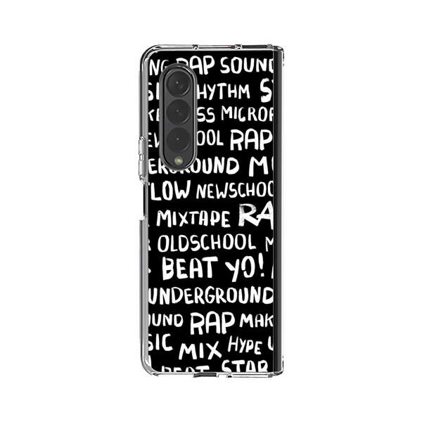 Rap Hip Hop Words Collage Samsung Galaxy Z Fold 3 (5G) Case