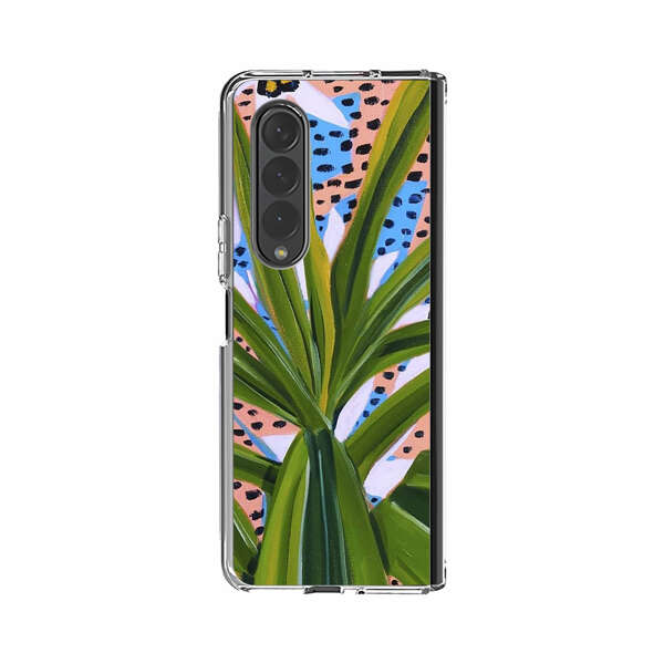 Tropical Leaves Abstract Pattern Samsung Galaxy Z Fold 3 (5G) Case