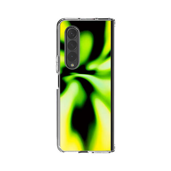 Vibrant Abstract Green and Yellow Swirl Samsung Galaxy Z Fold 3 (5G) Case