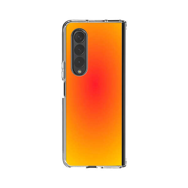 Vibrant Red Focal Point with Yellow Gradient Background Samsung Galaxy Z Fold 3 (5G) Case