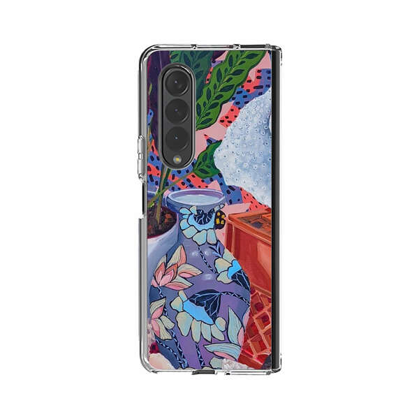 Vibrant Still Life with Plants and Vase Samsung Galaxy Z Fold 3 (5G) Case