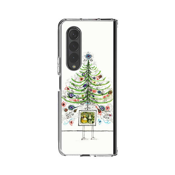 Whimsical Christmas Tree Artistic Design Samsung Galaxy Z Fold 3 (5G) Case