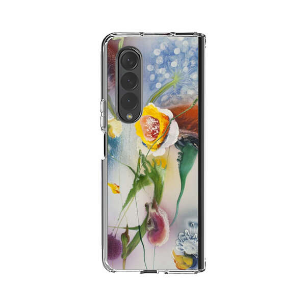 Abstract Colorful Flowers Samsung Galaxy Z Fold 4 Case