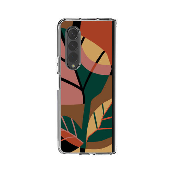 Abstract Geometric Leaves Design Samsung Galaxy Z Fold 4 Case