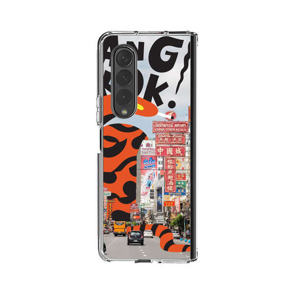 Bangkok Chinatown Snake Street Scene Samsung Galaxy Z Fold 4 Case