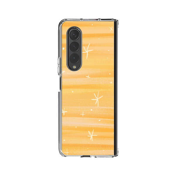 Bright Orange Star Pattern Samsung Galaxy Z Fold 4 Case