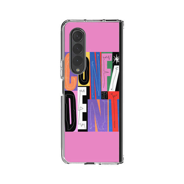 Confident Bold Colorful Typography Samsung Galaxy Z Fold 4 Case