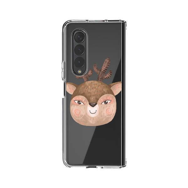 Cute Cartoon Deer Face Samsung Galaxy Z Fold 4 Case