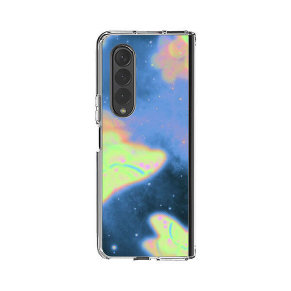 Dreamy Glowing Cosmic Butterflies Samsung Galaxy Z Fold 4 Case