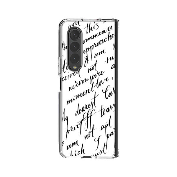 Handwritten Calligraphy Samsung Galaxy Z Fold 4 Case