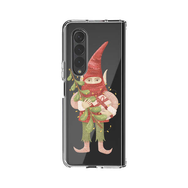 Holiday Gnome with Mistletoe and Gift Samsung Galaxy Z Fold 4 Case