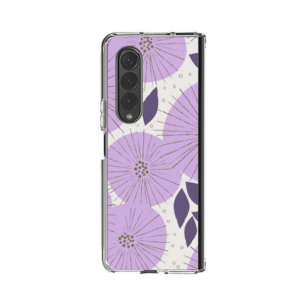 Lavender Flower Pattern Samsung Galaxy Z Fold 4 Case