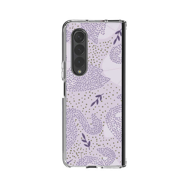 Lavender Swan Pattern Samsung Galaxy Z Fold 4 Case