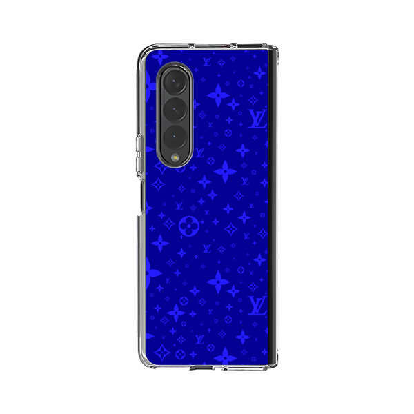 Luxury Blue Designer Pattern Samsung Galaxy Z Fold 4 Case