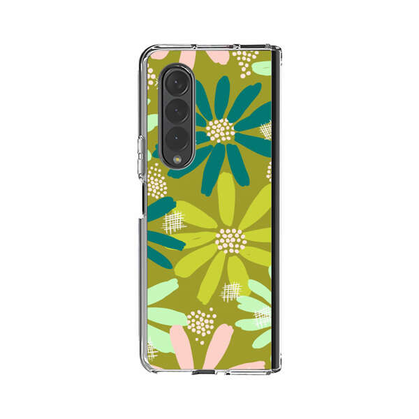 Vibrant Floral Daisy Pattern Samsung Galaxy Z Fold 4 Case